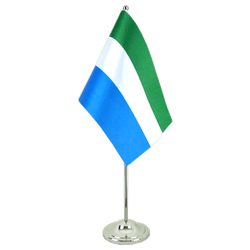 Sierra Leone Satin Table Flag 6x9"