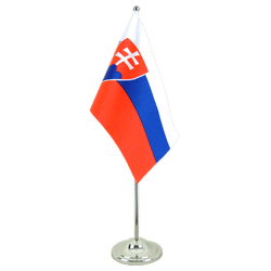 Tischflagge Slowakei - 15 x 22 cm Satin