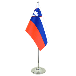 Slovenia Satin Table Flag 6x9"