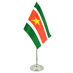Suriname Satin Table Flag 6x9"