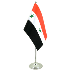 Tischflagge Syrien - 15 x 22 cm Satin