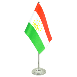Tischflagge Tadschikistan - 15 x 22 cm Satin