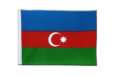 Aserbaidschan Satin Flagge 15 x 22 cm