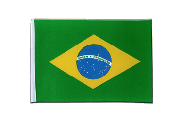 Brasilien Satin Flagge 15 x 22 cm