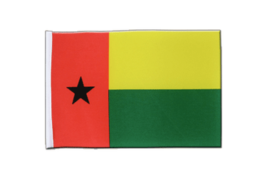 Guinée-Bissau Drapeau en satin 15 x 22 cm
