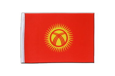 Kirghizistan Drapeau en satin 15 x 22 cm