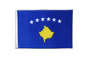 Kosovo Satin Flagge 15 x 22 cm
