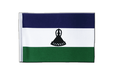 Lesotho Satin Flagge 15 x 22 cm