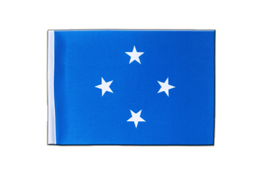 Drapeau en satin Micronésie - 15 x 22 cm