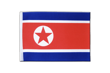 Nordkorea Satin Flagge 15 x 22 cm