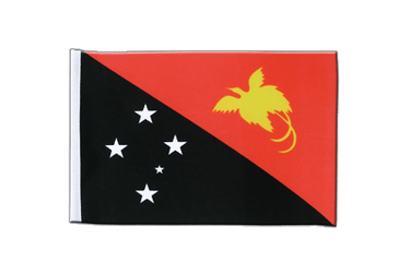 Drapeau en satin Papouasie-Nouvelle-Guinée - 15 x 22 cm