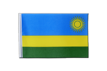 Ruanda Satin Flagge 15 x 22 cm
