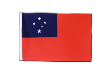 Samoa Drapeau en satin 15 x 22 cm