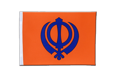 Sikhismus Satin Flagge 15 x 22 cm