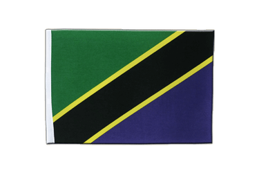 Tansania Satin Flagge 15 x 22 cm