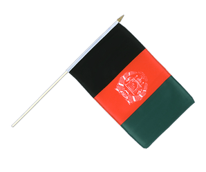 Hand Waving Flag Afghanistan - 12x18"