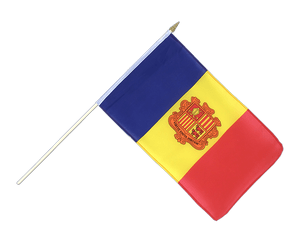 Stockflagge Andorra - 30 x 45 cm
