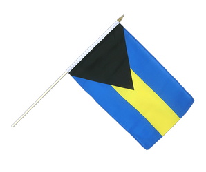 Bahamas Hand Waving Flag 12x18"