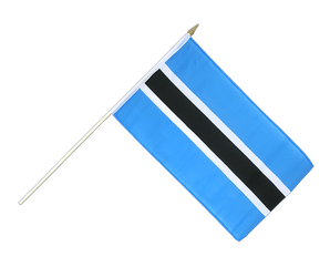 Hand Waving Flag Botswana - 12x18"