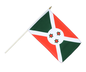 Burundi Drapeau sur hampe 30 x 45 cm