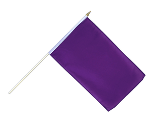 Purple Hand Waving Flag 12x18"