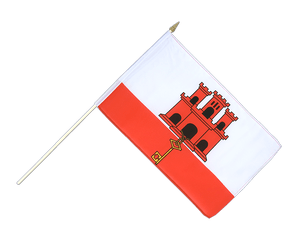 Hand Waving Flag Gibraltar - 12x18"