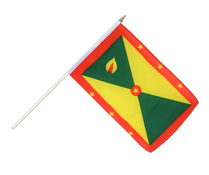 Hand Waving Flag Grenada - 12x18"