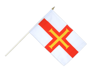 Guernsey Hand Waving Flag 12x18"
