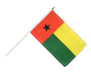 Guinée-Bissau Drapeau sur hampe 30 x 45 cm