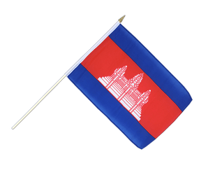 Hand Waving Flag Cambodia - 12x18"