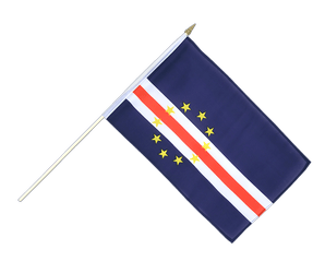 Hand Waving Flag Cape Verde - 12x18"