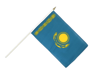 Kazakhstan Drapeau sur hampe 30 x 45 cm