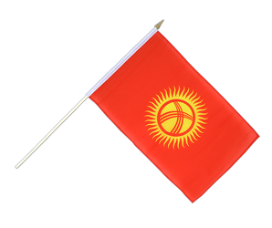 Kirghizistan Drapeau sur hampe 30 x 45 cm