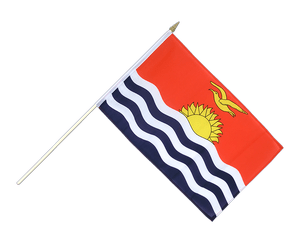 Kiribati Hand Waving Flag 12x18"