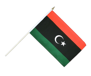 Hand Waving Flag Kingdom of Libya 1951-1969 Opposition Flag Anti-Gaddafi Forces - 12x18"