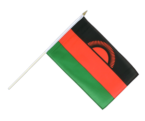 Malawi Drapeau sur hampe 30 x 45 cm