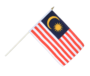 Drapeau Malaisie sur hampe - 30 x 45 cm