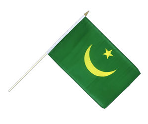 Hand Waving Flag Mauritania - 12x18"
