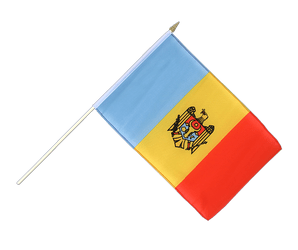 Hand Waving Flag Moldova - 12x18"