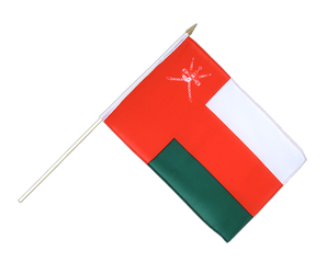 Oman Drapeau sur hampe 30 x 45 cm