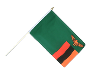 Hand Waving Flag Zambia - 12x18"
