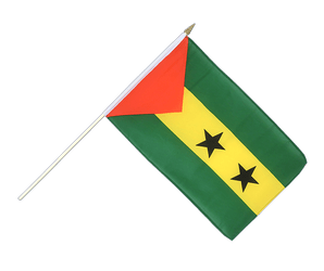 Hand Waving Flag Sao Tome and Principe - 12x18"