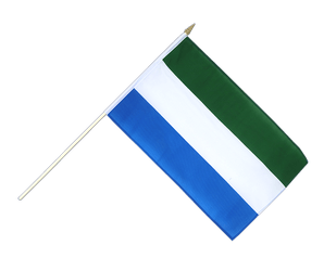 Sierra Leone Hand Waving Flag 12x18"