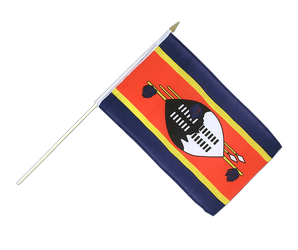 Swaziland Drapeau sur hampe 30 x 45 cm