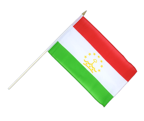 Hand Waving Flag Tajikistan - 12x18"