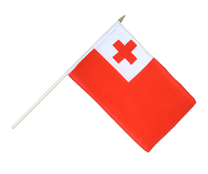 Hand Waving Flag Tonga - 12x18"