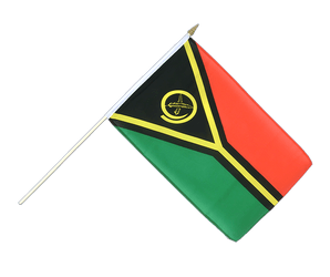 Hand Waving Flag Vanuatu - 12x18"