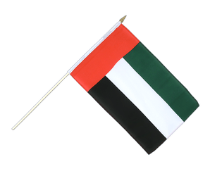 Drapeau Émirats Arabes Unis sur hampe - 30 x 45 cm