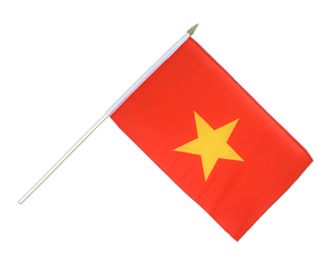 Hand Waving Flag Vietnam - 12x18"