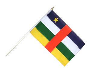 République Centrafricaine Drapeau sur hampe 30 x 45 cm